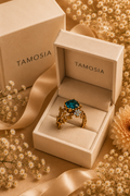 Anello Floreale con Zaffire Blu Imperiale™